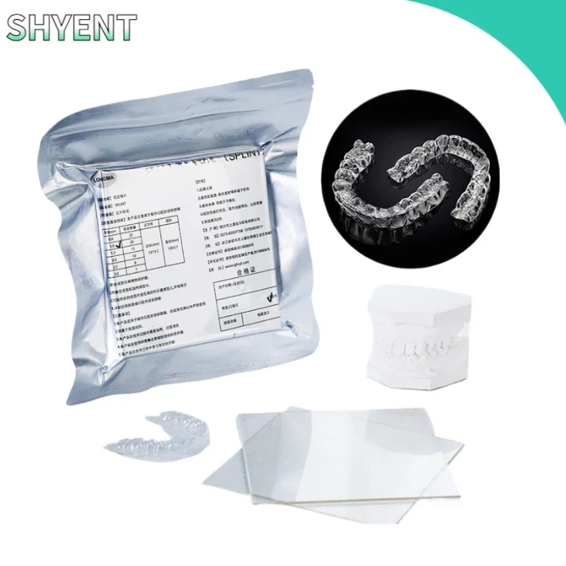 1pack 8/10/15/20 Pcs Dental Lab Orthodontic Piece Compression Die Machine Diaphragm Vacuum Forming Sheet Thermoforming Material