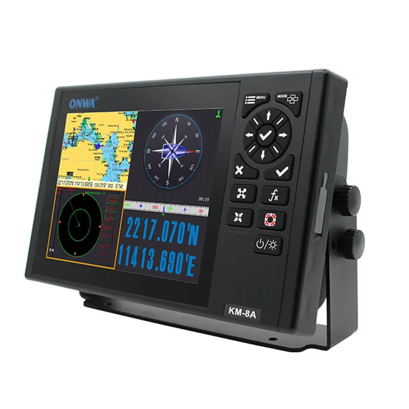 

ONWA KM-8A 8-дюймовый GPS-картплоттер, морские принадлежности с транспондером AIS класса B+, совместимый с K-Chart C-MAP Max Navionics+