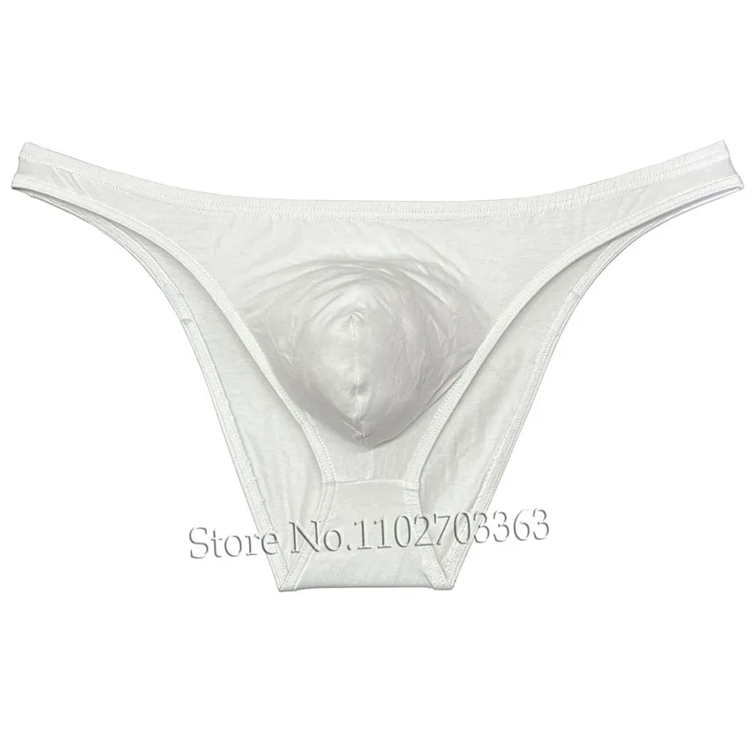 Slip Bikini da uomo in cotone che migliorano con custodia intimo maschile in rigonfiamento morbido e traspirante