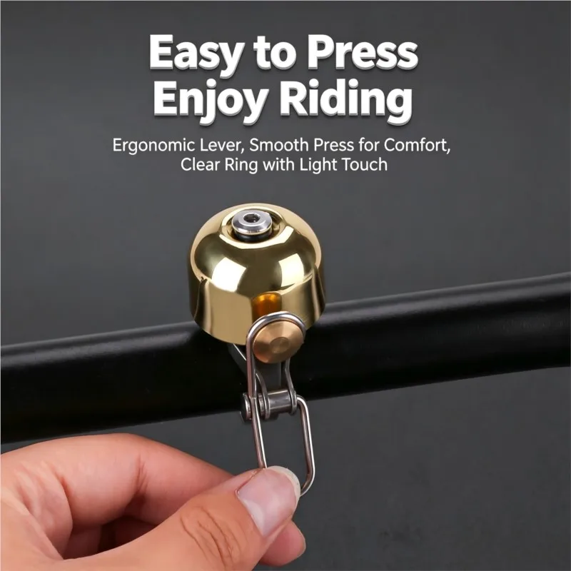 MTB Road Bike Bicycle Cycling Accessories Retro Vintage Bike Bell Classic Copper Brass Loud Clear Sound Handlebar Mount Bell
