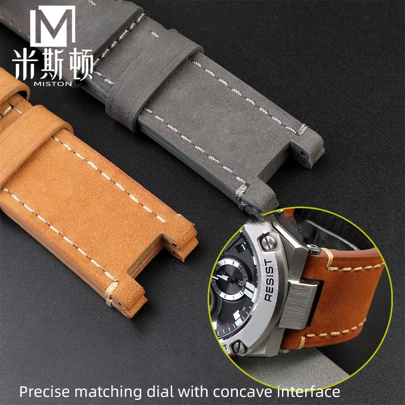 Modified GST leather strap for Casio G-SHOCK GST W300/400G GST B100/S310/S110/S120/W130L watch belt retro frosted watchband 26mm