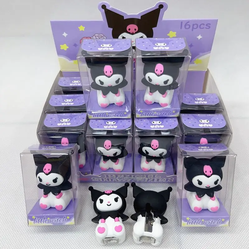 Mini taille-crayon manuel en silicone Sanurgente Kitty Kuromi Hello, dessin animé mignon, fournitures scolaires pour étudiants, vente en gros,