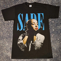 Sade Blues Artist Graphic T-Shirt Summer New Men's Women's Cotton Top Vintage Fashion Unisex