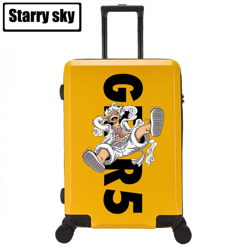 

Цельный чемодан, дорожный чемодан, ящик для хранения, ящик для пароля, мультяшная обезьяна Д. Луффи, дорожный чемодан в стиле аниме, подарочный чемодан