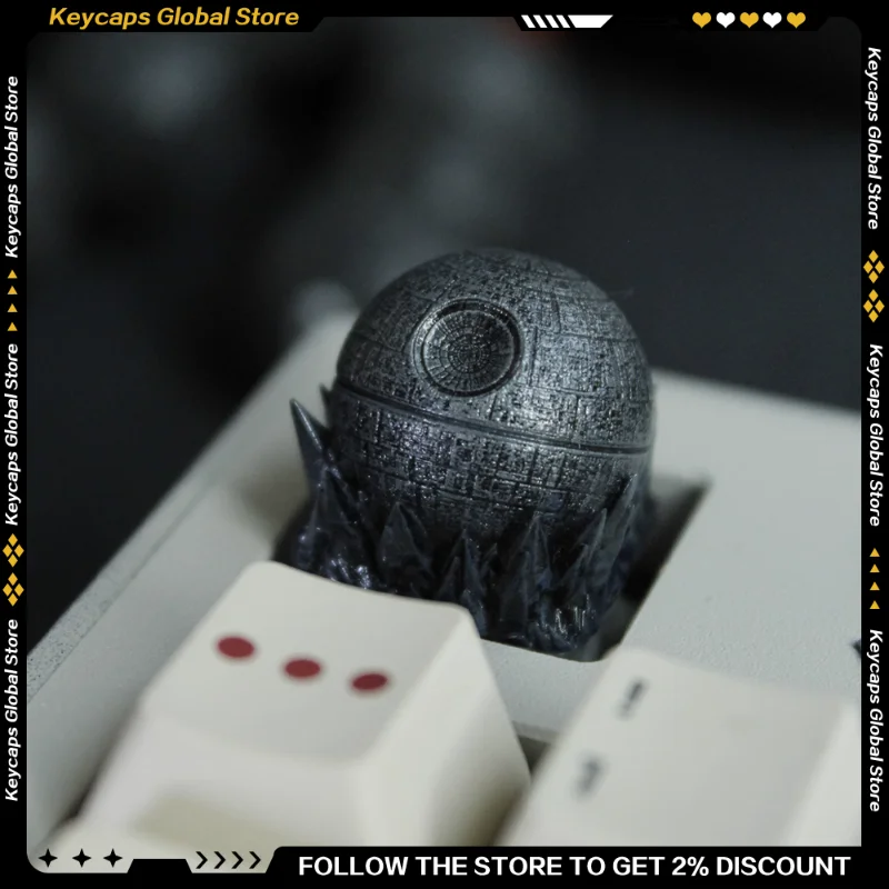

Death Star Personalize Keycap Resin 3D Artisan Handmade Key Cap Cherry Profile Customized Keyboard Accessories Esc Key Gifts