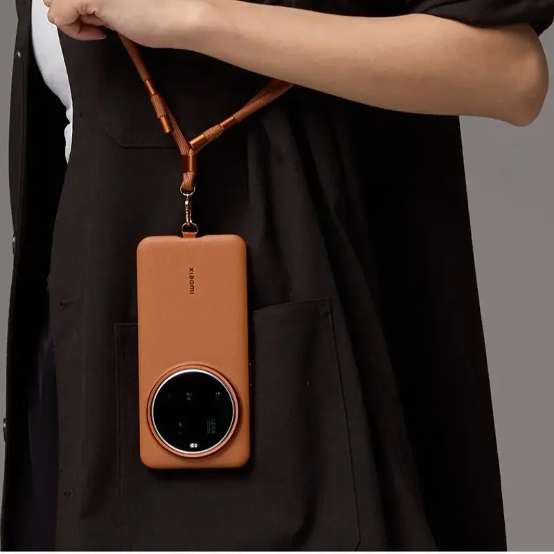 طقم حافظة Xiaomi 15 Ultra الأصلي غطاء خلفي مقاوم للصدمات من جلد البولي يوريثان مع حبل لهاتف Xiaomi Mi 15 Ultra #4