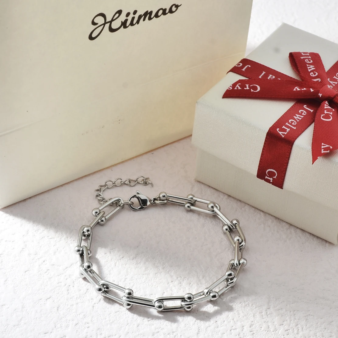 HIIMAO Fashionable and Minimalist Stainless Steel Bracelet Party Gift HMB0018