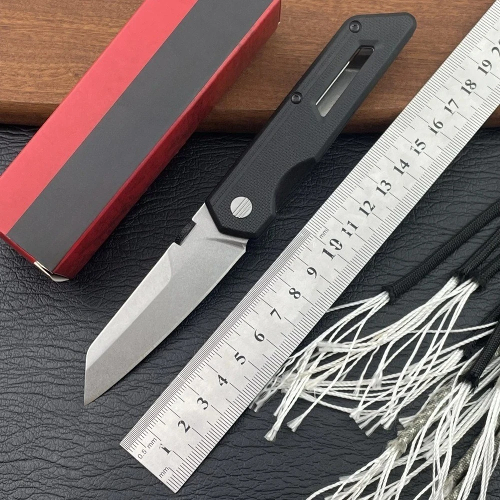 

Компактный карманный нож KS 2050 с лезвием 440C и ручкой из нейлонового волокна — незаменимый предмет для скалолазания на открытом воздухе, мужские подарки