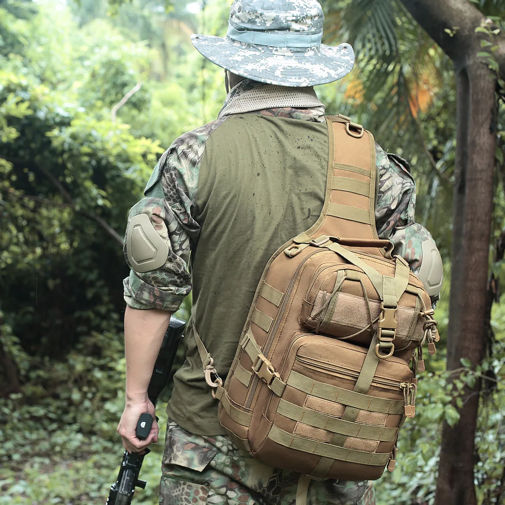 

Устойчивая к разрыву ткань Оксфорд, камуфляжная сумка для хранения камерой на джунглях, многофункциональная нагрудная сумка большой вместимости на одно плечо