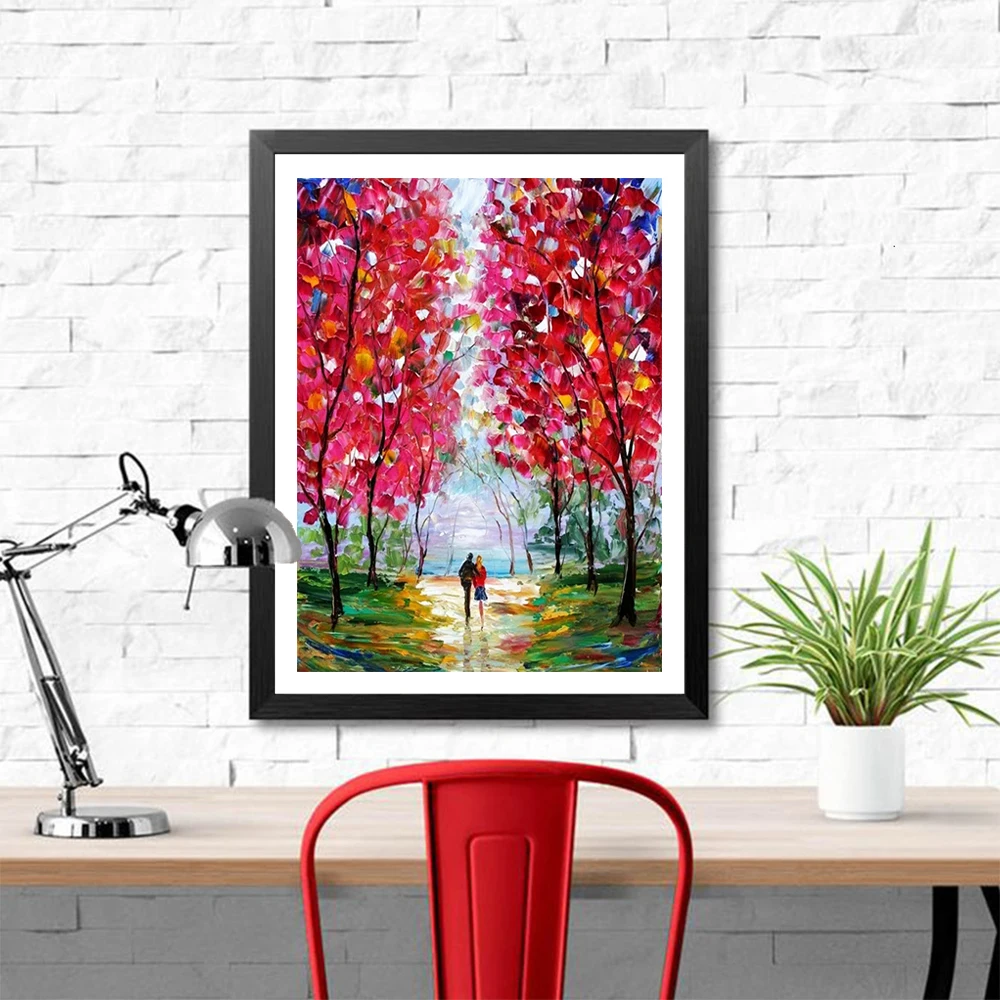 Landscape Tree 5D DIY Diamond Painting Kit Cosmic Diamond Embroidery Painting Rhinestone Mosaic Art Home Decor Painting