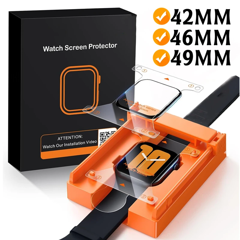 Película macia de fácil instalação para apple watch s10 s11 ultra 42/46/49mm, protetor de tela antiarranhões para smartwatch iwatch s10 s11