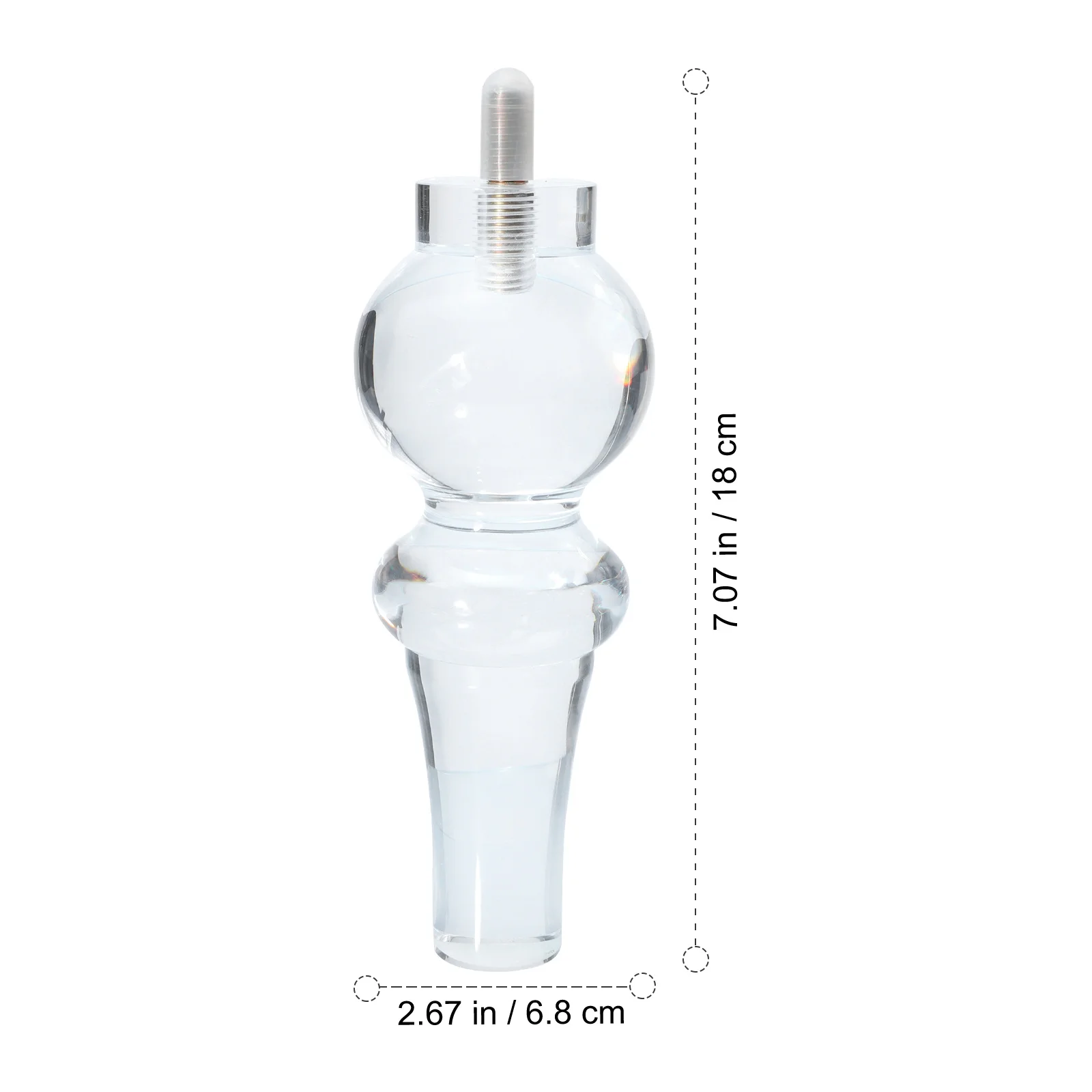 

1pc Crystal Sofa Legs 68x180mm Acrylic Transparent Furniture Feet Replacement Couch Support Legs Home Office Durability