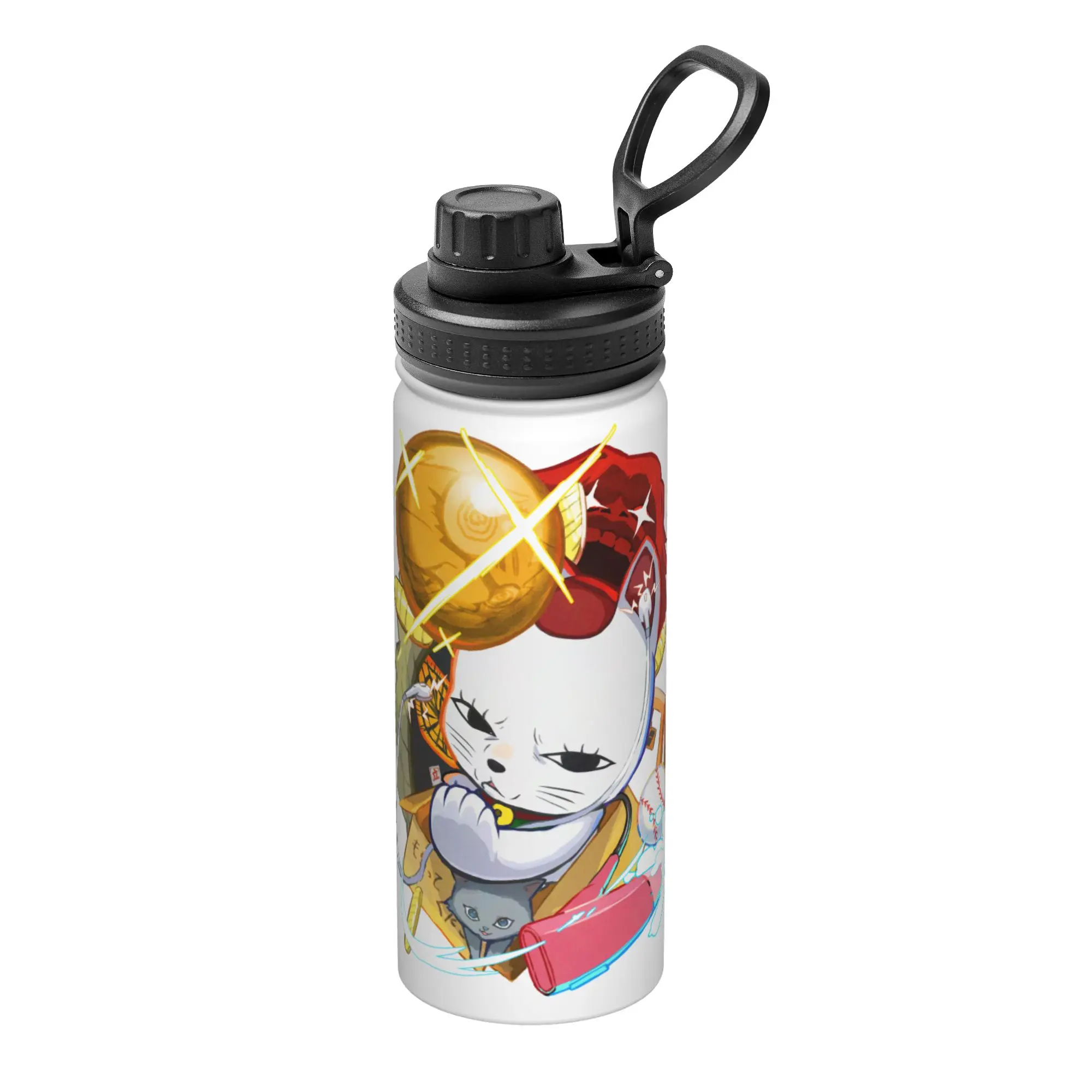 Anime Dandadan Turbo Granny Cat 18OZ Sports Insulated Kettle  Coffee Cups Vacuum Flask Double Wall Mug Water Bottle