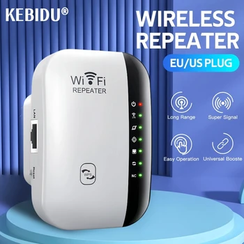 מחזיק אות WiFi במהירות 300Mbps עם הרחבה מהירה, משפר אות WiFi עם אנטנה מובנית, מחזיק ומרחיב לתקליט קיר יציב