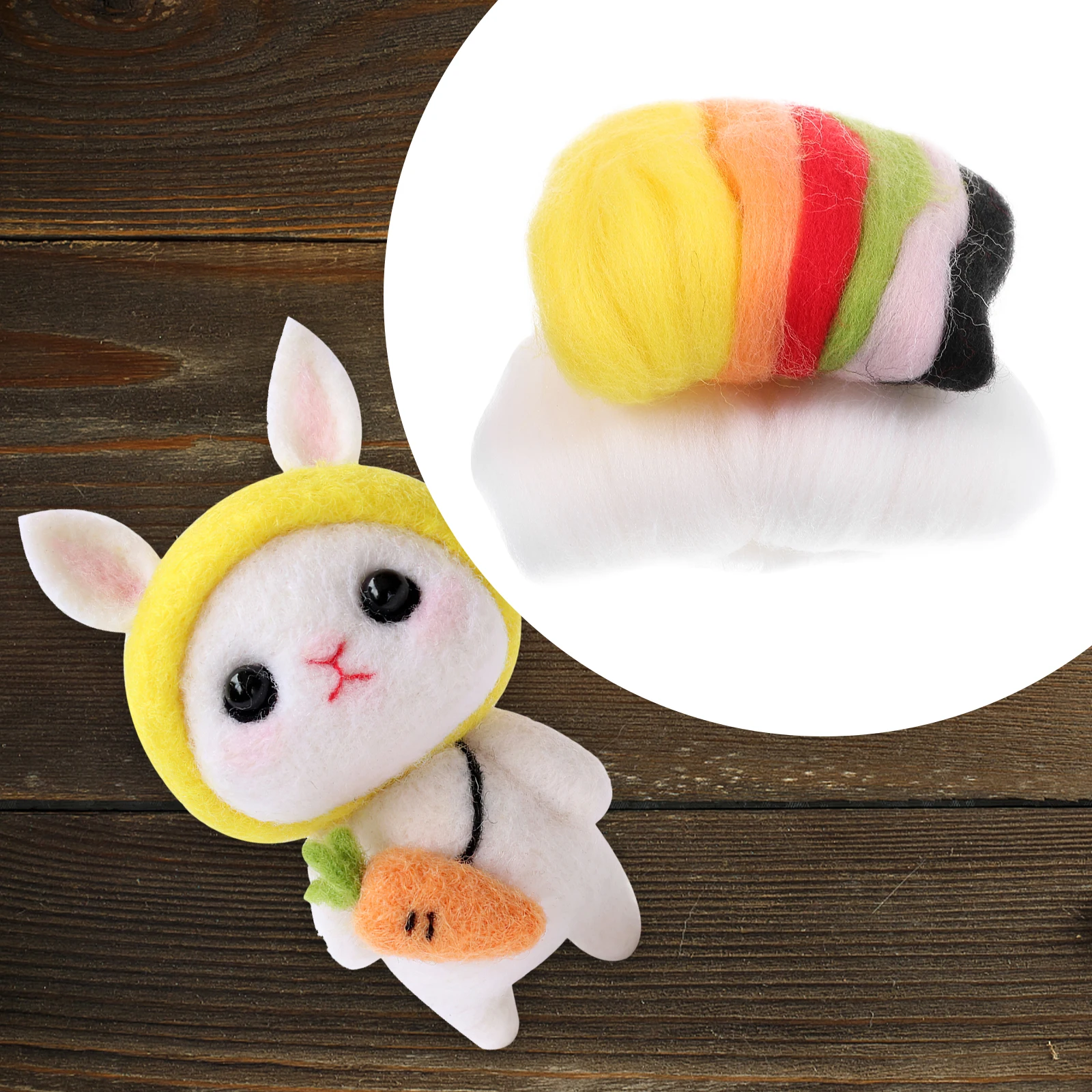 

Wool Felt DIY Material Bag Needles Felting Kit Kits for Adults Beginners Craft