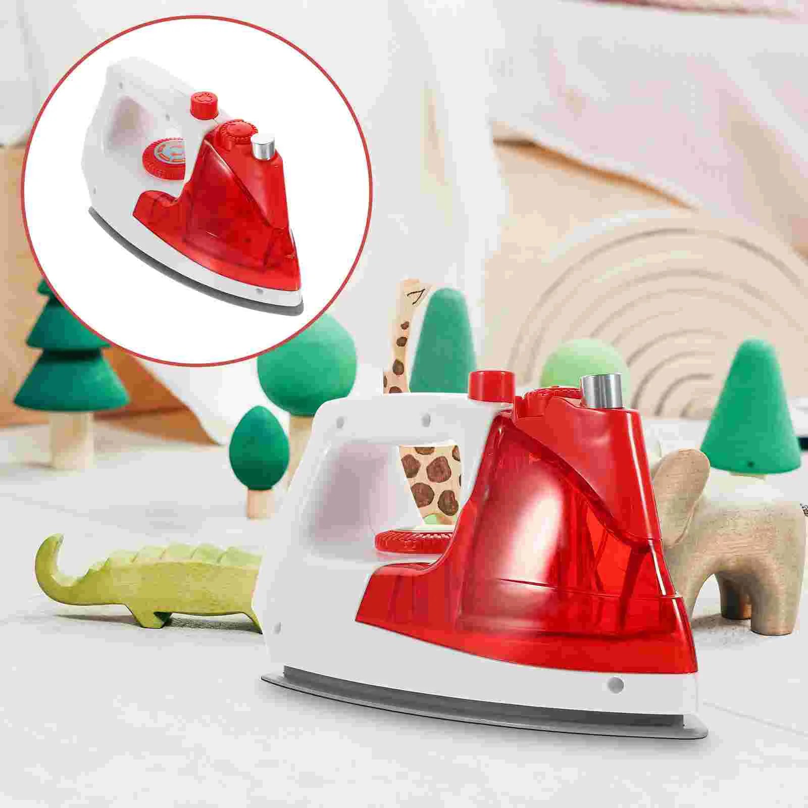 Play House Toy Mini Appliances Educational Plaything Adorable Decoration Electric Iron Abs Recognition Pretend