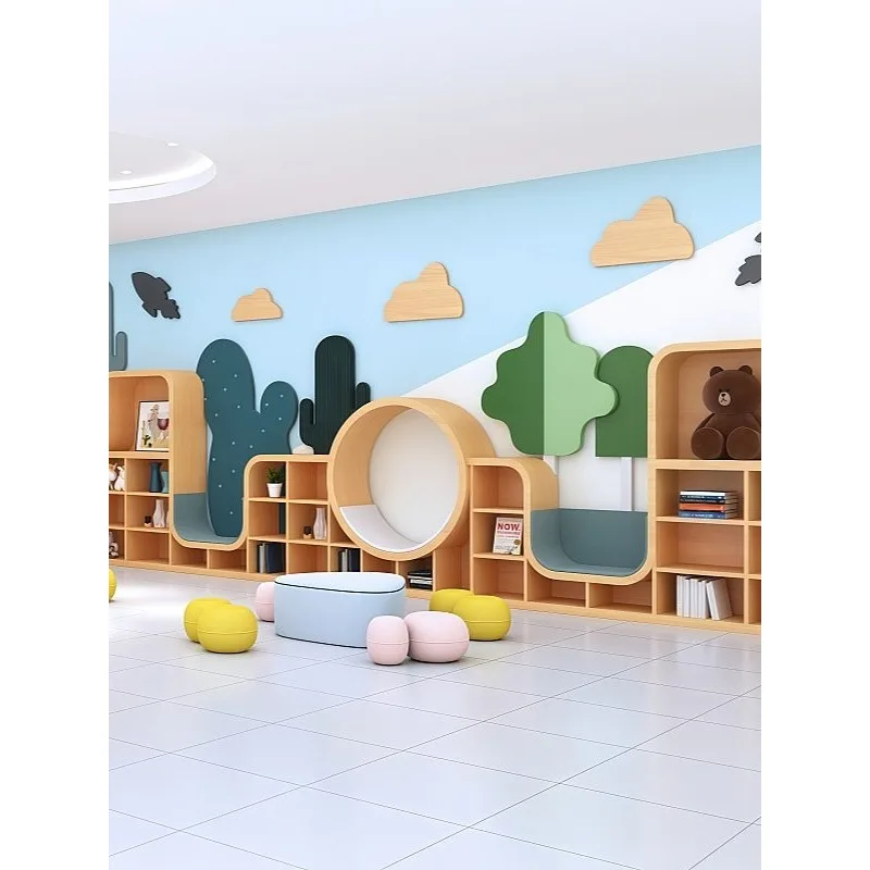 

Picture Bookshelf Floor Shelf School Corridor Reading Bookcase