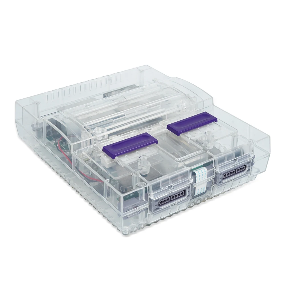 Transparent Shell Replacement Case Substitute Accessories For SNES Console Super NES Substitute Accessories