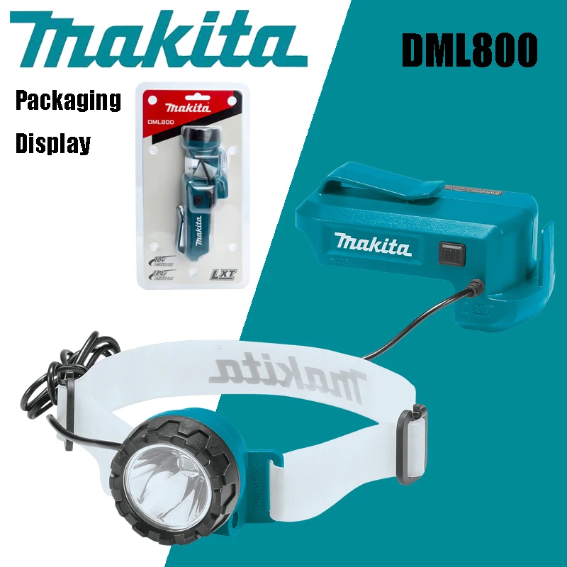 

Makita DML800 18V LXT Lithium‑Ion LED Headlight 18V Lithium Power Tools 100LM Portable Jobsite Work Light Power Tools