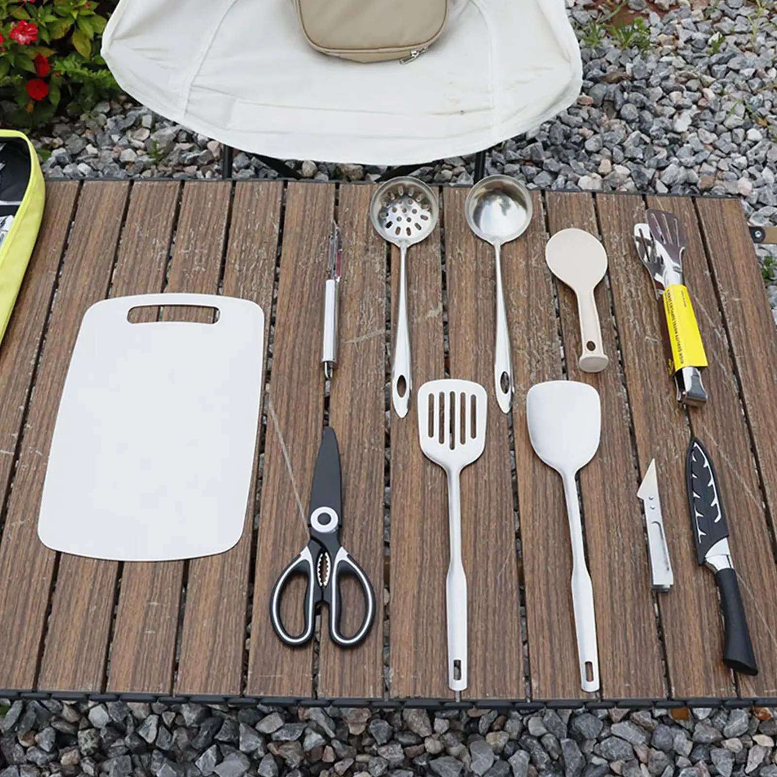 

Camping Cooking Utensils Camping Kitchen Tong Cookware Portable Equipment Tool Cookware for Hiking Trekking Picnic Backpacking