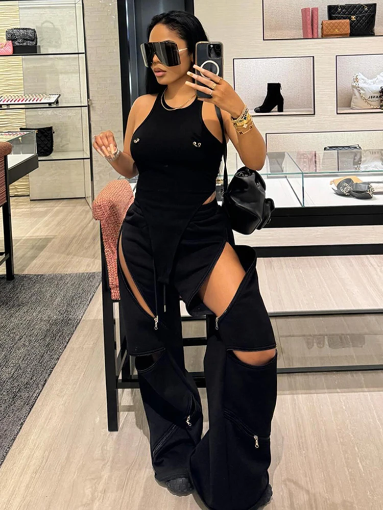 البريدي المرقعة السراويل النسائية عارضة رياضي الصلبة شيك تصميم غير النظامية الربيع أزياء الأساسية محب واسعة الساق السراويل