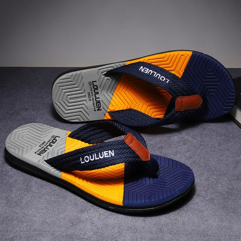 High Quality Men's Slippers Summer Casual Beach Shoes Fashion Mens Outdoor Slippers Flat Sole Non-slip Shoes New Pantuflas Mujer