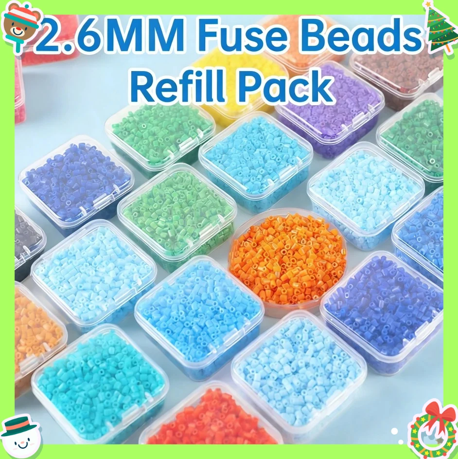 

120 цветов, 2,6 мм, 1000 шт. термомозаика (Hama Beads), бусины для термопереноса, для детского творчества, подарок для детей