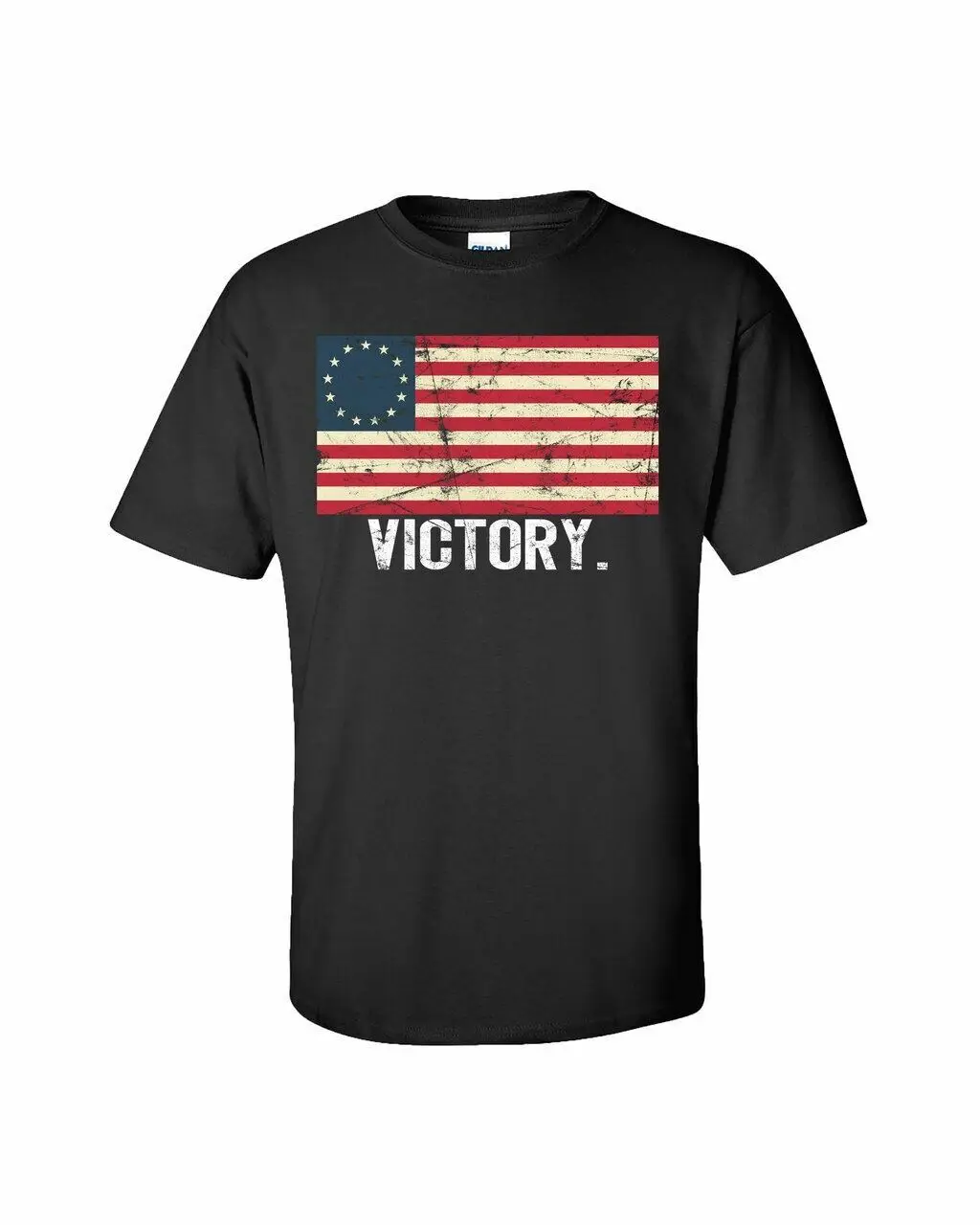 Patriotique D lav Betsy Ross Drapeau Victory Adulte T Shirt Manche Courte