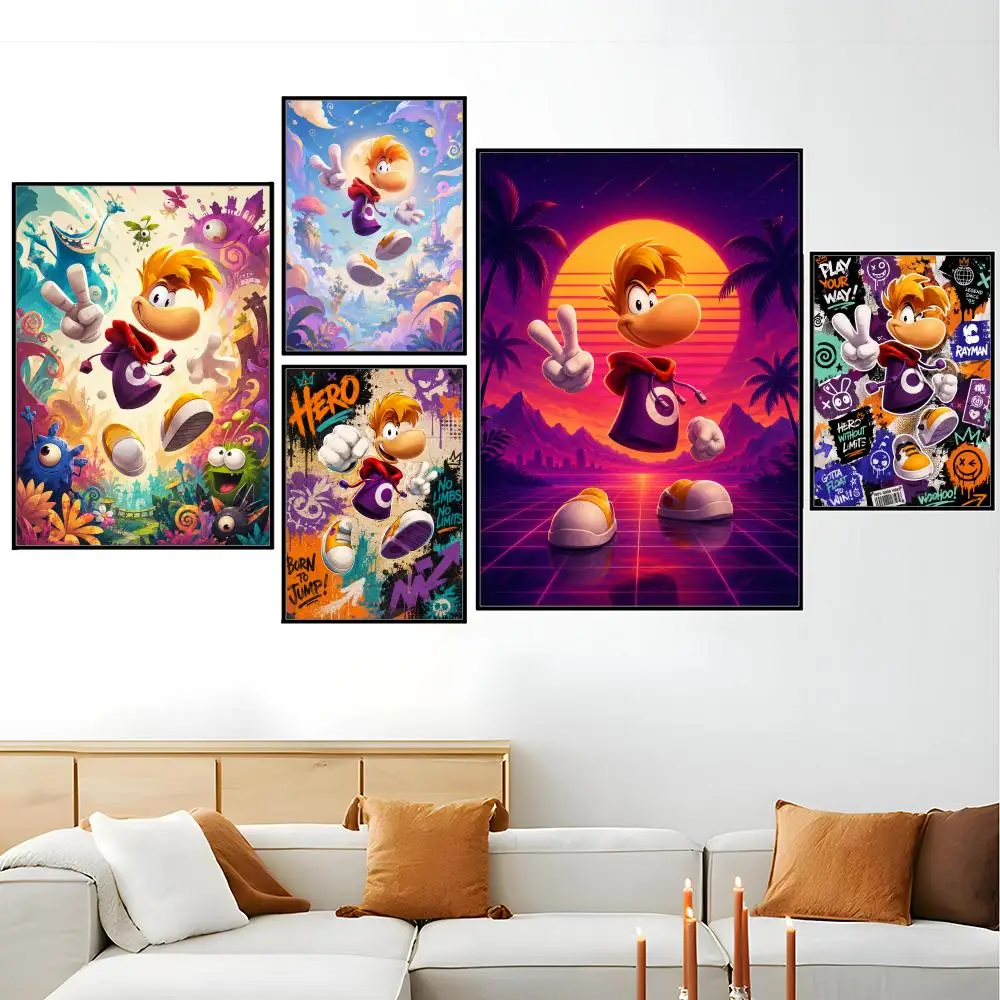 Game R-Rayman Poster, moderner Minimalismus, ästhetische Kunstdrucke, Schlafzimmer, Küche, Heimdekoration, Kunstposter, Geschenke