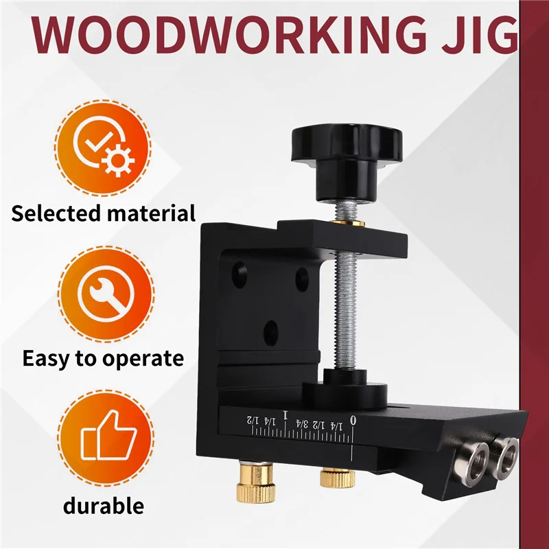 

IALJ-Woodworking Jig Pocket Hole Jig Clamp Pocket Hole Jig Jig Pocket Hole System Hole Opener Tool For Wood Black