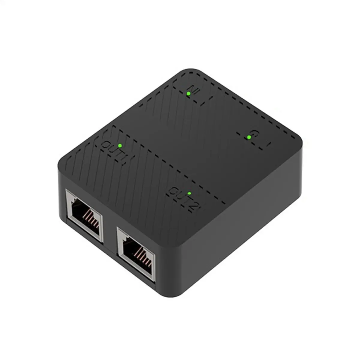 DIGITALBUY 2 Port Gigabit Network Switch RJ45 Switch Network Splitter Cable Extender 1000mbps Adapter 1 in 2 Out Black