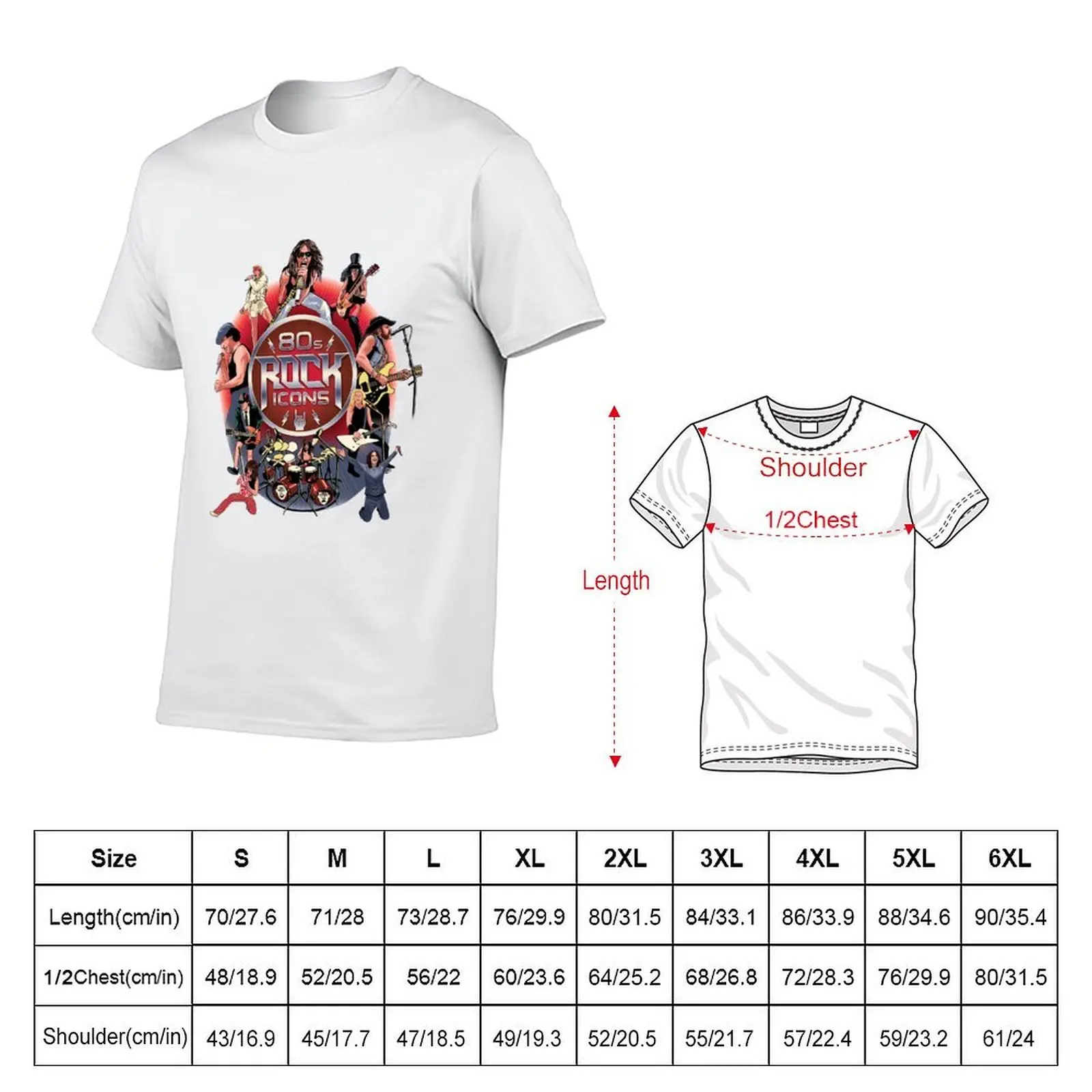 قمصان فاخرة برسومات مطبوعة للرجال لقميص Rock Man قميص الثمانينيات تي شيرت تي شيرت أيقونات #5