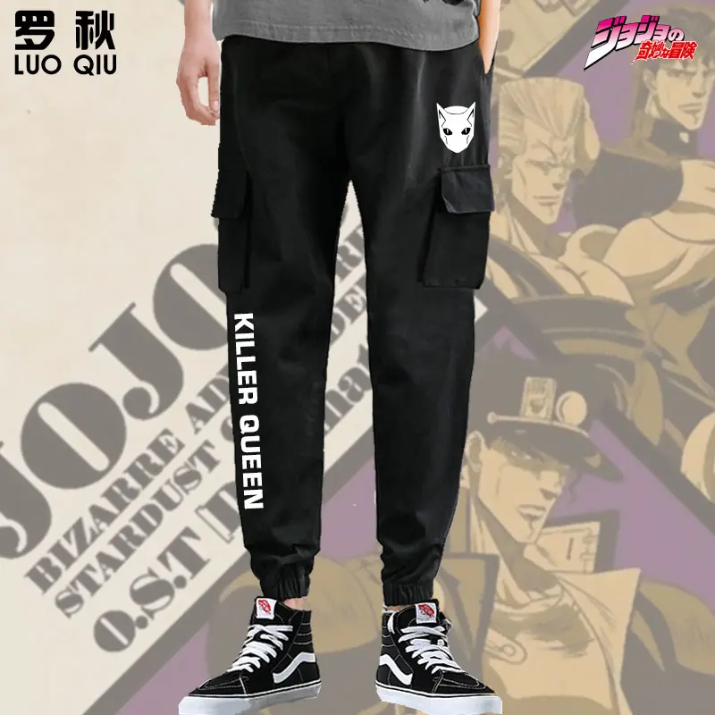 Anime JOJO's Bizarre Adventure Killer Queen Overalls Men's Casual Trousers Sports Pants