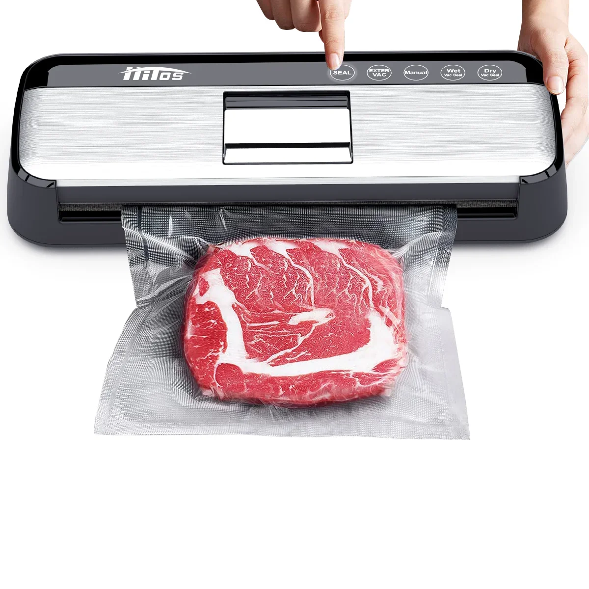 China Top Quality Fully Automatic Portable Electronic Auto Food Saver Continues Vacuum Sealer Vaccum Sealing Machine