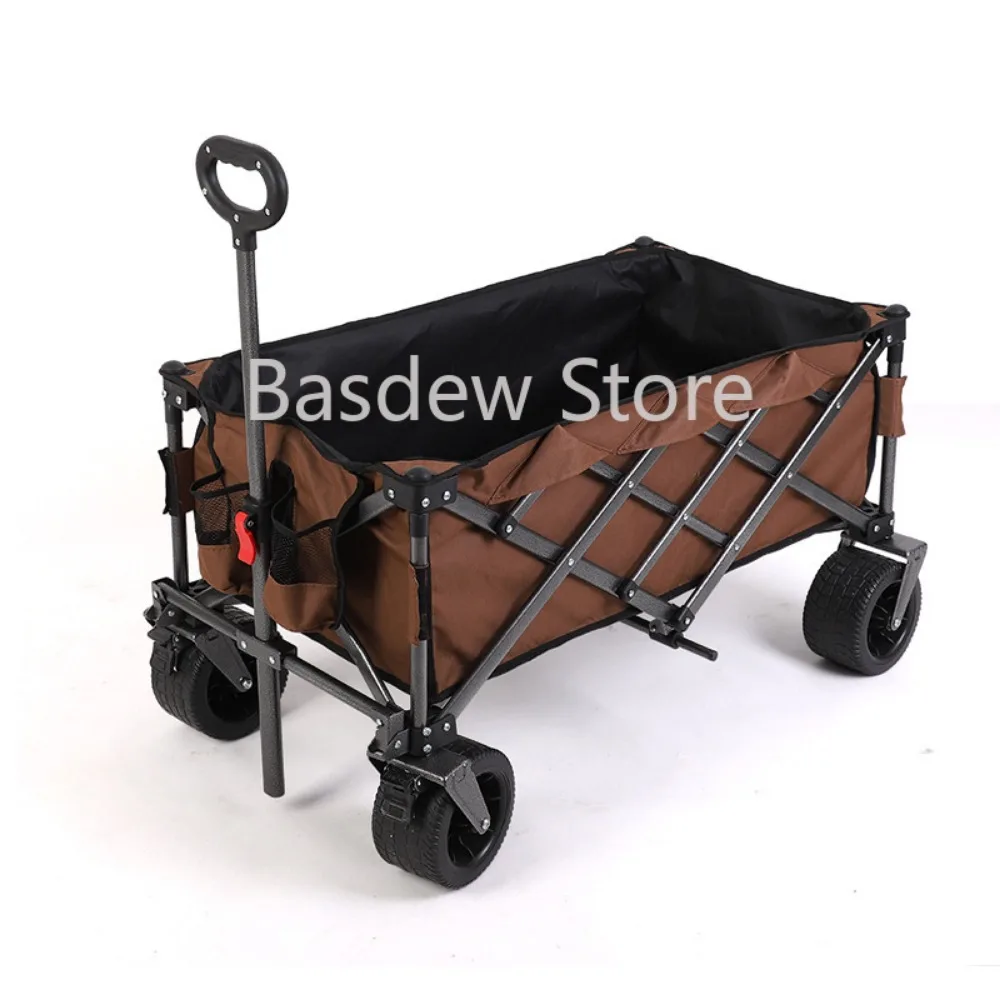 Household Camper Picnic Car Portable Folding Stall Large Capacity Flexible Stroller Outdoor Camp Car