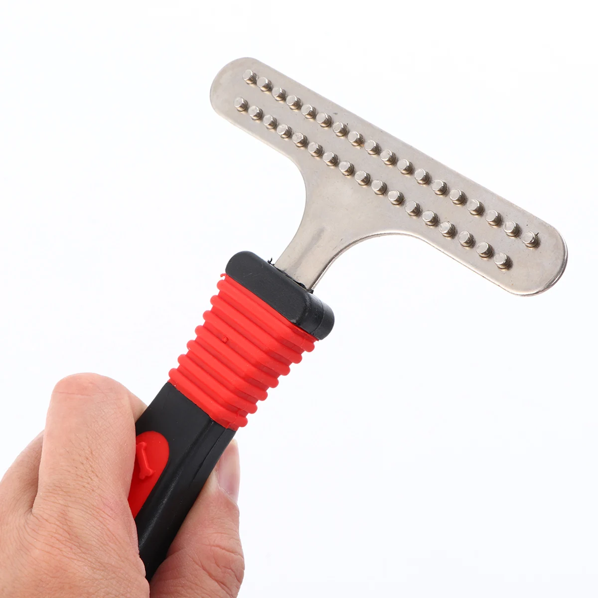 

Dog Raking Comb Pet Hair Removal Grooming Tool Shedding Tools Dehairing Brush Durable Metal Plastic Untangle Knots Dirt Pet