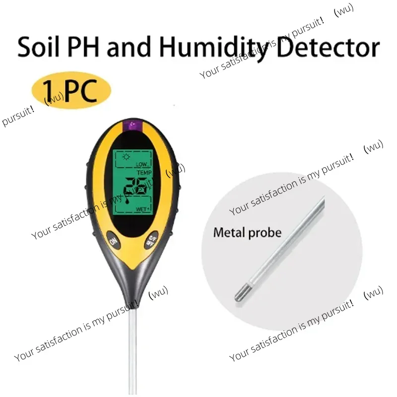 Soil PH Meter Soil Moisture Watering Test Garden Flowers Sensor Meter Plants Ambient Humidity Measuring Tool without Battery