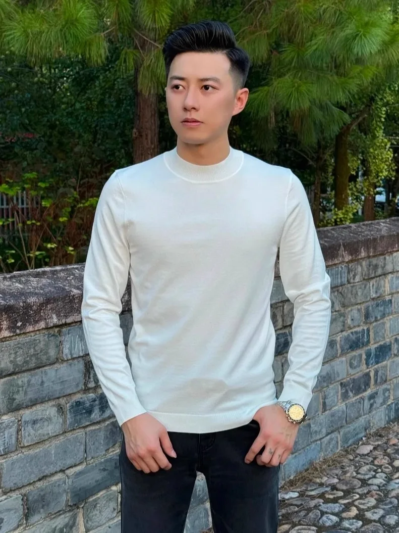 

Men's Knitted Sweater Comfortable Busin Casual Faionable New Arrival Winter Season round Ne Antibacterial Color