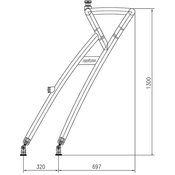 Reborn Launch Boat Wakeboard Tower Plus Pro3 Foldable Tower Bimini Top