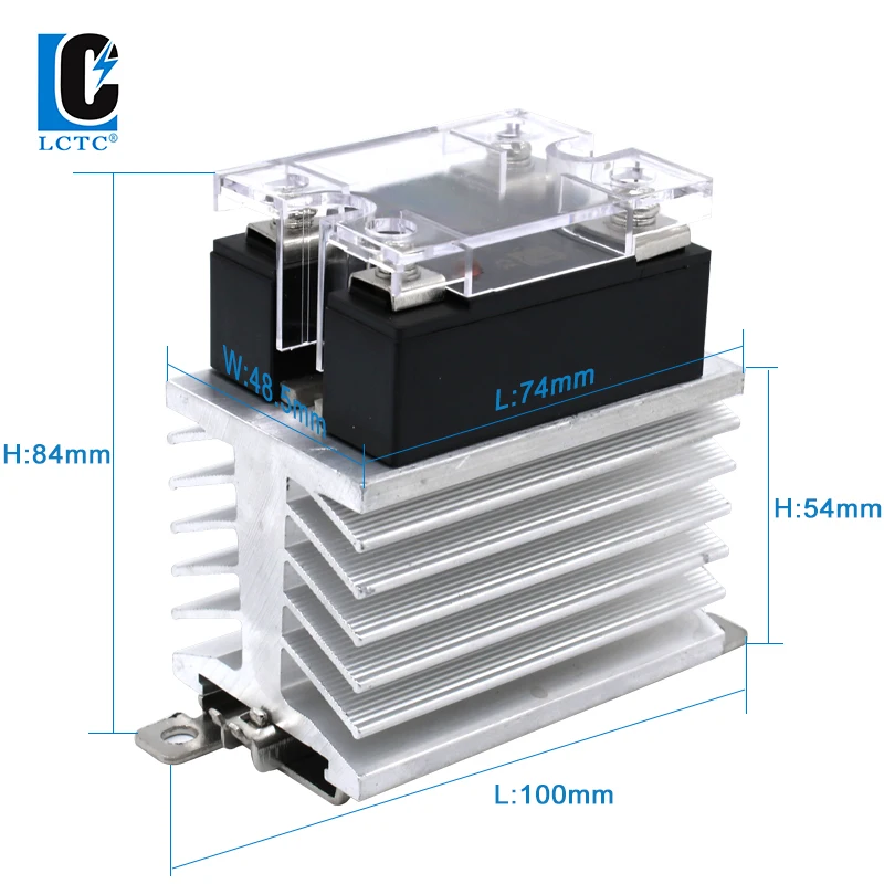 60A 80A DC-AC DC-DC AC-AC 0-5/10VDC 4-20mA VA Manual Single Phase Solid state Relay With Radiator Voltage Regulation