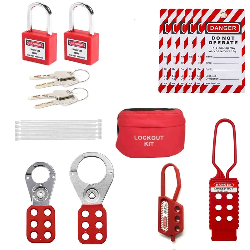 Industrial Personal Maintenance Safety Loto Locks Electrical Circuit Breaker Lockout OSHA Compliant Lockout Tagout Kit