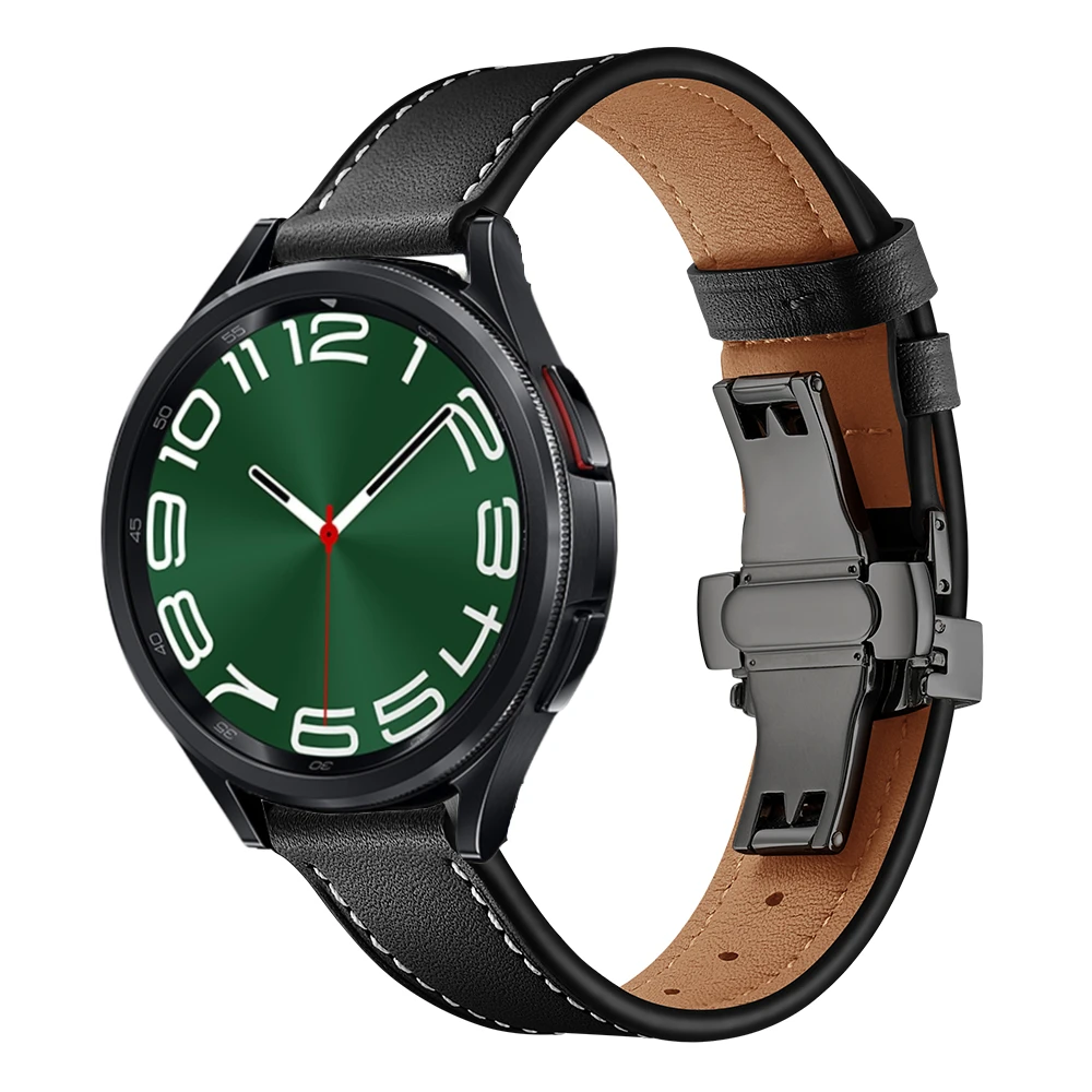 22mm 20mm Leather Strap For Samsung Galaxy Watch 6 5 4 Amazfit GTR4/GTS Bracelet Wristband for Huawei Watch 4/3/GT4-3-2 Correa