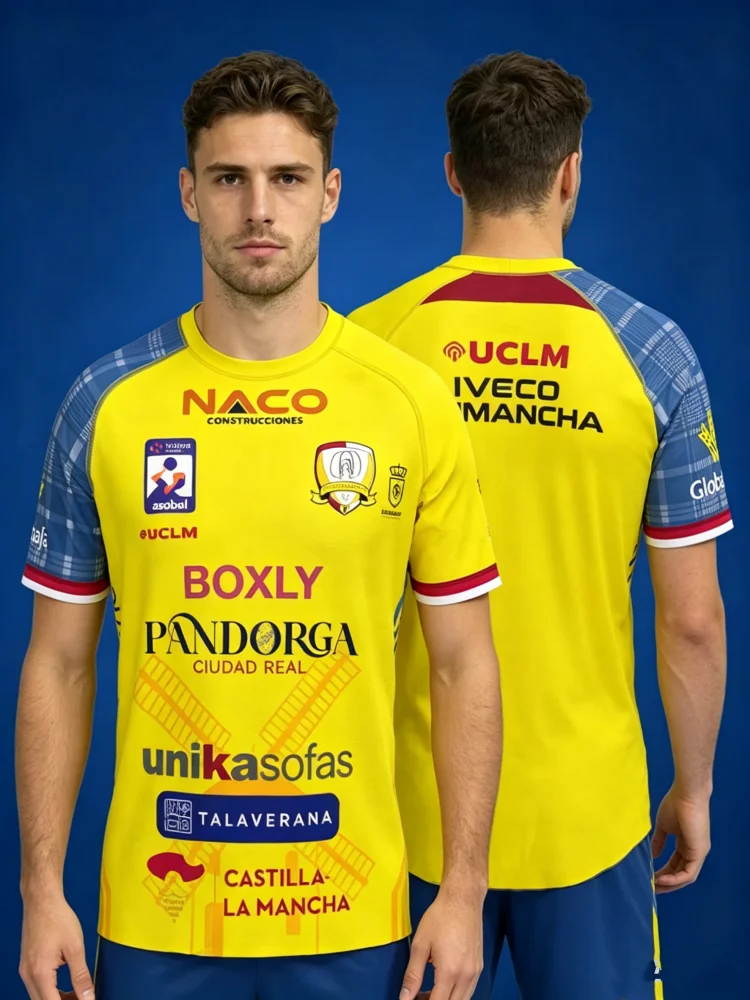Camisa de Handebol BM Caserío Ciudad Real 2026 Nova Chegada Espanha Estampada em 3D Casual para Casa e Fora Adulto Infantil Família Camisetas 26