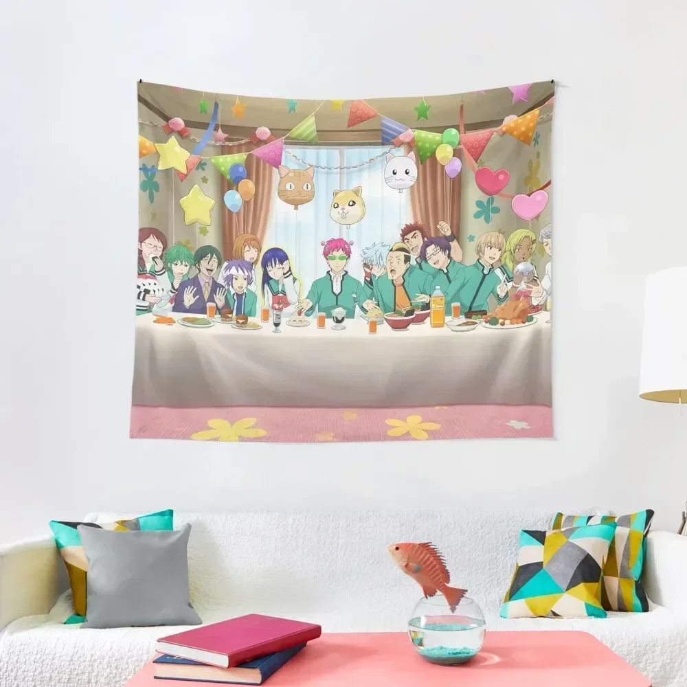 Saiki K In Party Tapestry Wall Deco Wallpapers Home Decor Tapestry