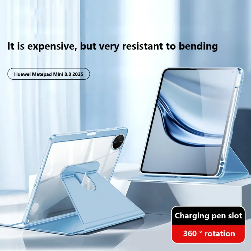 

360 ° Rotating Acrylic Case For Huawei MatePad Mini 8.8" 2025 11.5 PaperMatte 11.5 S SE 11 Air 11.5 S 10.4 Pro 11 With Pen Slot