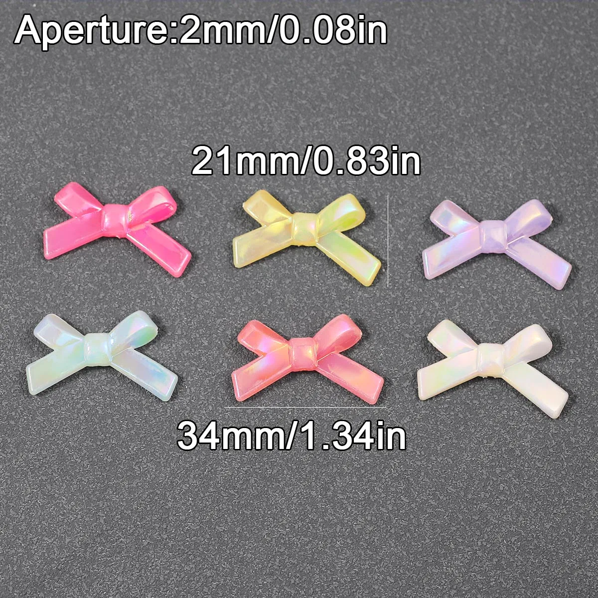 34 مللي متر الاكريليك هلام AB عبر نمط القوس مزيج اللون اليدوية DIY الخرز لصنع المجوهرات سوار إكسسوارات