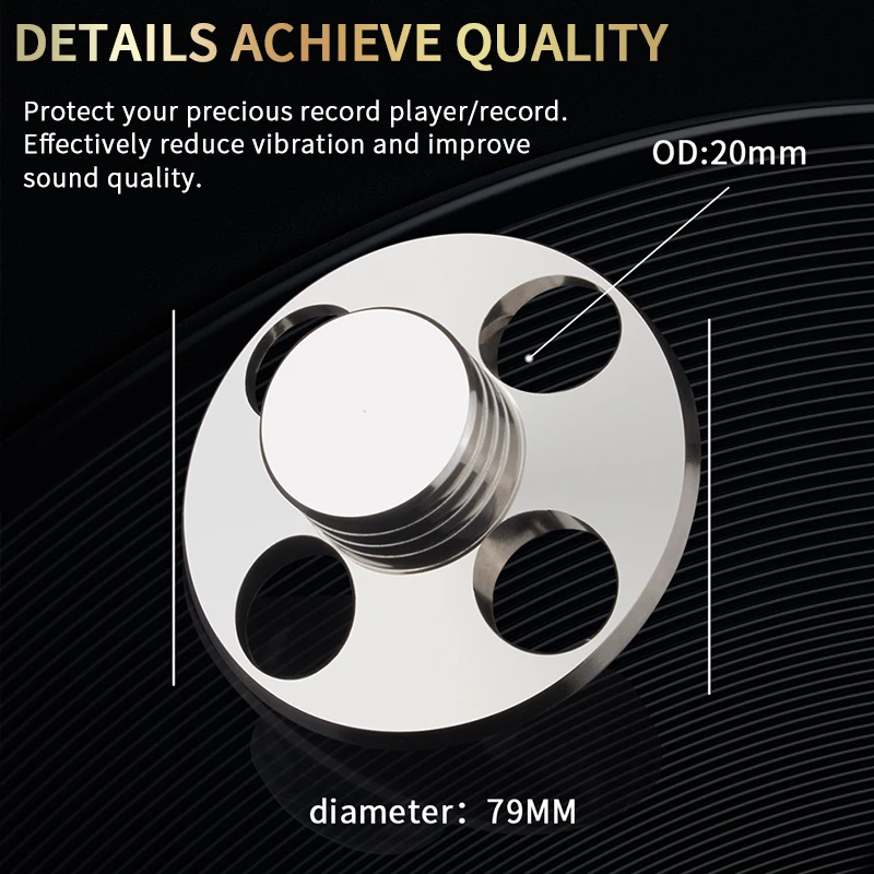 Record Weight Audio Vinyl Turntable LP Record Clamp Record Quality Player Record Disc Metal Stabilizer Weight Accessory