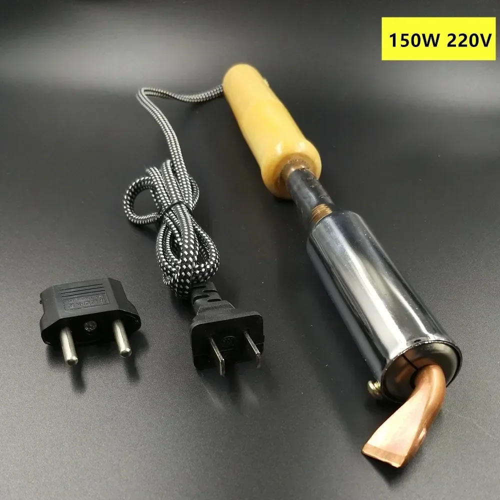 Onnfang Electric Soldering Iron Wood Handle Heavy Duty Chisel Tip 220V Soldering Iron 75W/100W/150W/200W/300W For Repair Tool