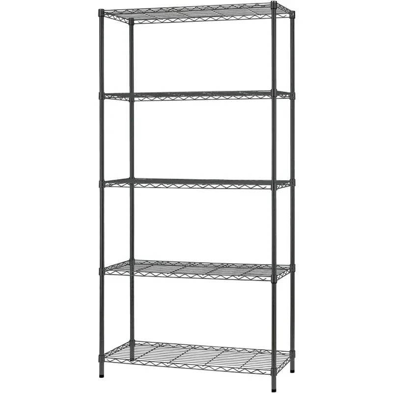 

Hot Sale.14" D×36" W×72" H Wire Shelving Unit Commercial Metal Shelf with 5 Tier Adjustable Layer Rack Strong Steel