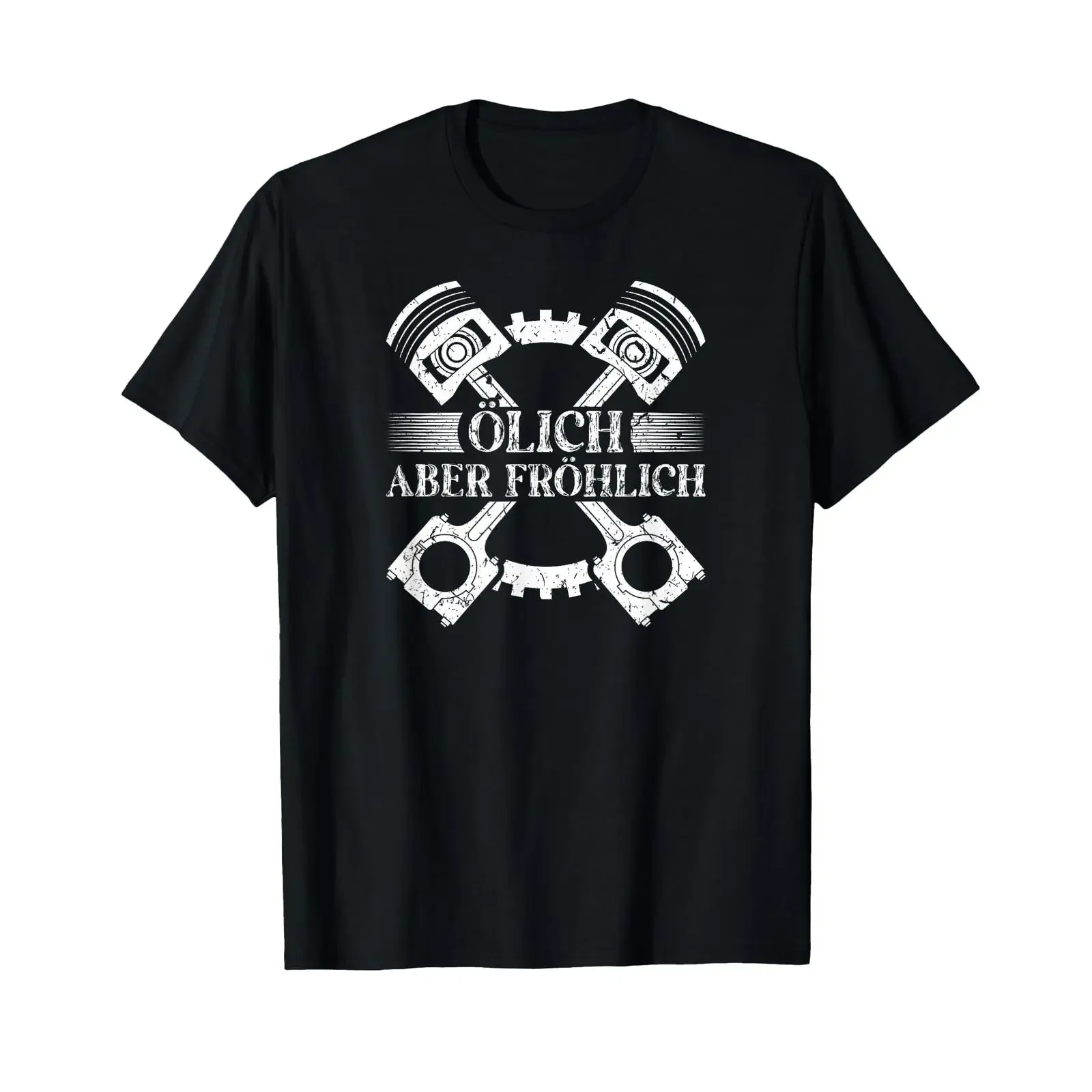 Oily But Cheerful Car Mechanic Wrench T Shirt vintage Washed streetwear Casual Stylish Comfortable Breathable Stretched Soft